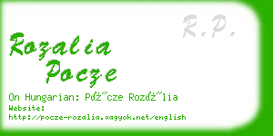rozalia pocze business card
